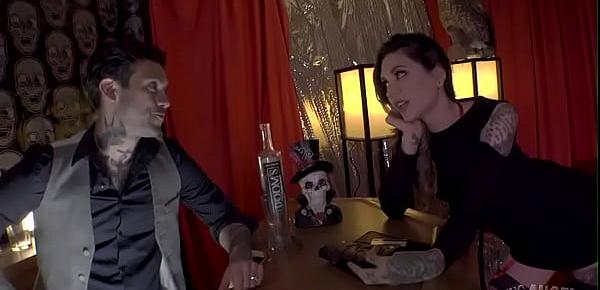  Bad girl with tattoos fucks bartender (Rocky Emerson)